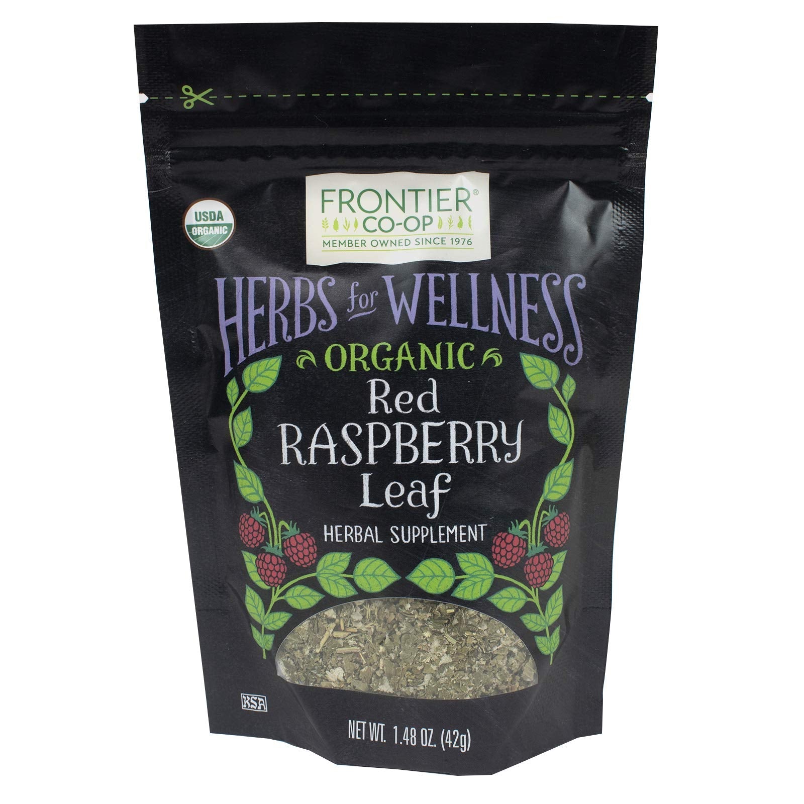 Frontier Co-op Organic Red Raspberry Leaf 1.48oz/42g - Ome's Beauty Mart