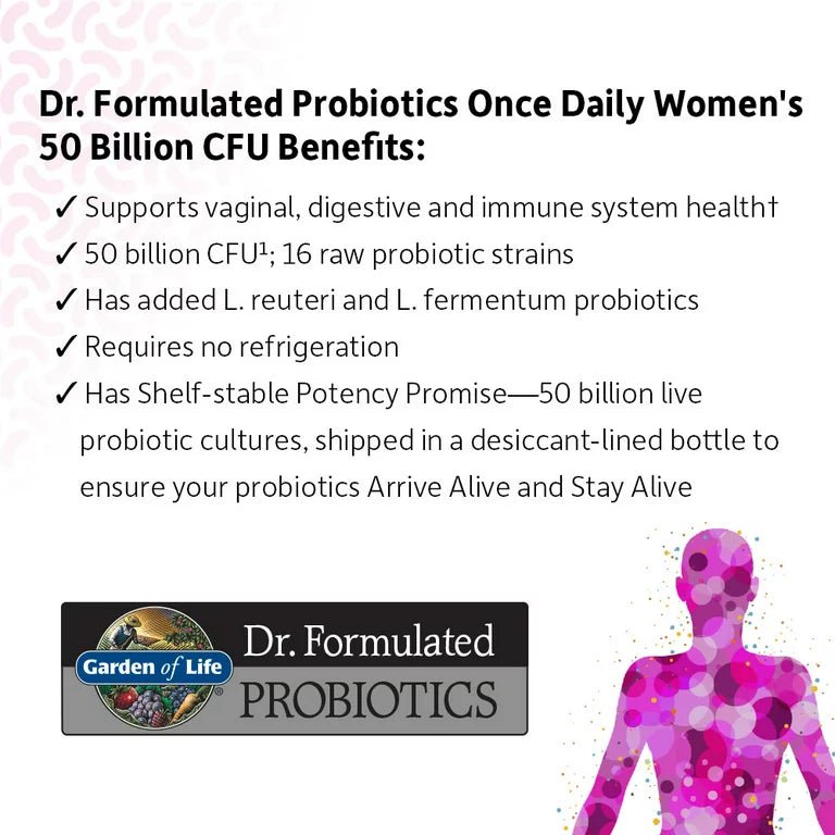 Garden of Life Dr. Formulated Once Daily Women's Probiotic 30 vcaps - Ome's Beauty Mart