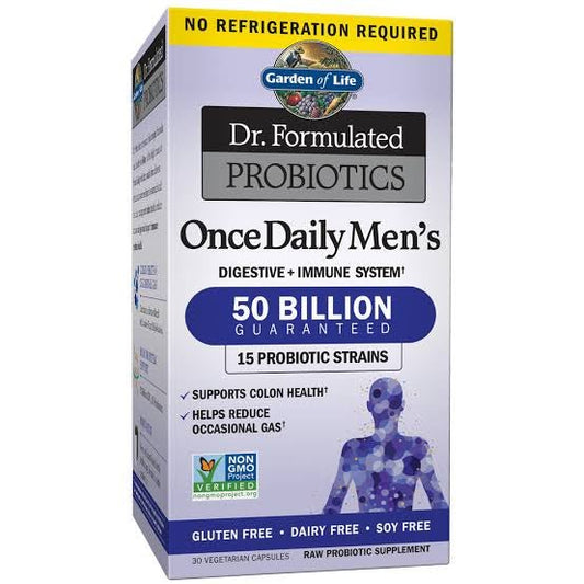 Garden of Life Probiotics for Men Dr Formulated Once Daily Men’s | 50 Billion CFU | 15 Probiotics Strains | 30 Capsules - Ome's Beauty Mart