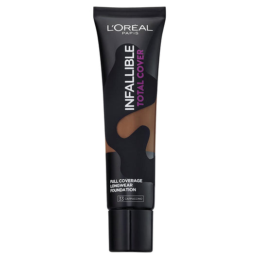 L'ORÉAL INFALLIBLE TOTAL COVER FOUNDATION, 33 CAPPUCCINO, 35 ML - Ome's Beauty Mart