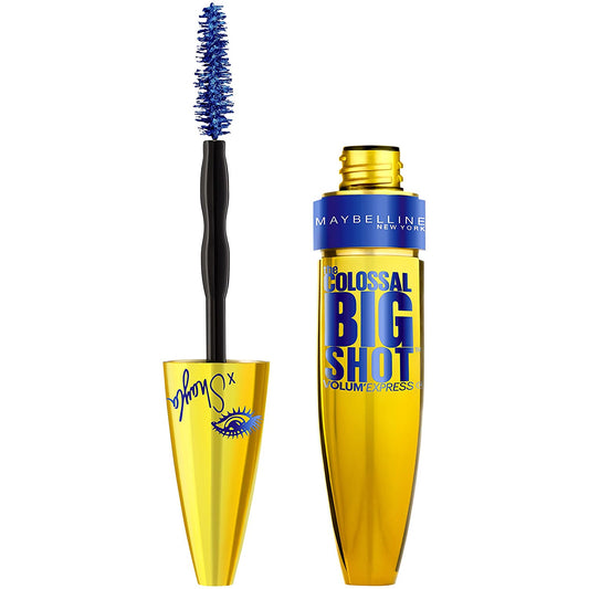 MAYBELLINE NEW YORK VOLUM' EXPRESS THE COLOSSAL BIG SHOT X SHAYLA MASCARA, 229 BOOMIN IN BLUE, 0.33 FL OZ - Ome's Beauty Mart