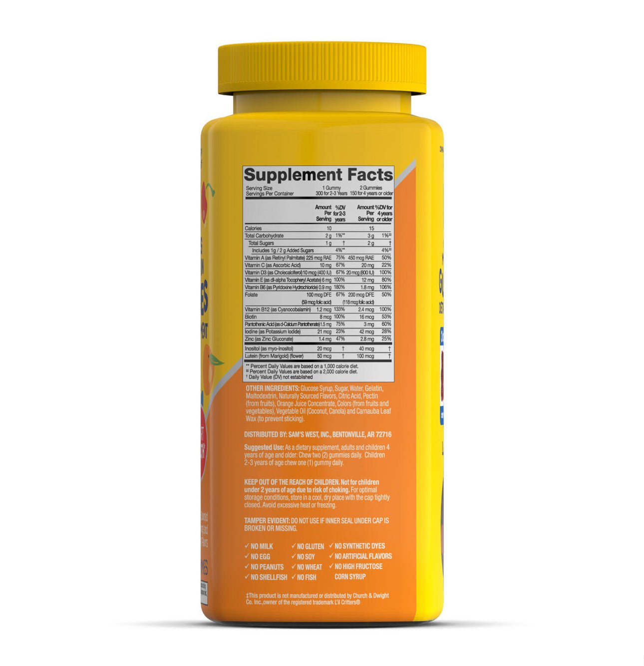 Member's Mark Children's Multivitamin Gummies | Assorted Fruit Flavors | Similar to Lil Critters | 300 gummies - Ome's Beauty Mart