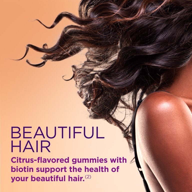 Nature's Bounty Optimal Solutions Hair Skin and Nails Gummy Vitamins With Biotin, 80 Ct - Ome's Beauty Mart
