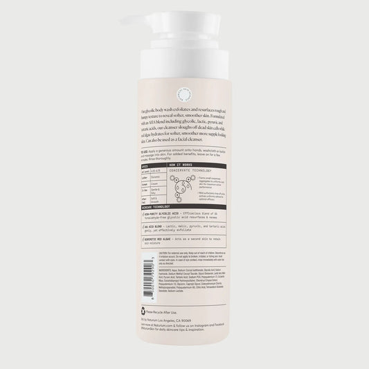 Naturium The Smoother Glycolic Acid Exfoliating Body Wash 16.9 fl oz / 500ml - Ome's Beauty Mart