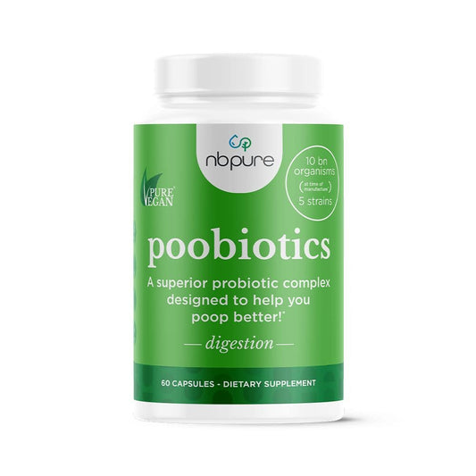 nbpure Poobiotics Probiotics for Digestive Health & Gut Health 60 Capsules - Ome's Beauty Mart