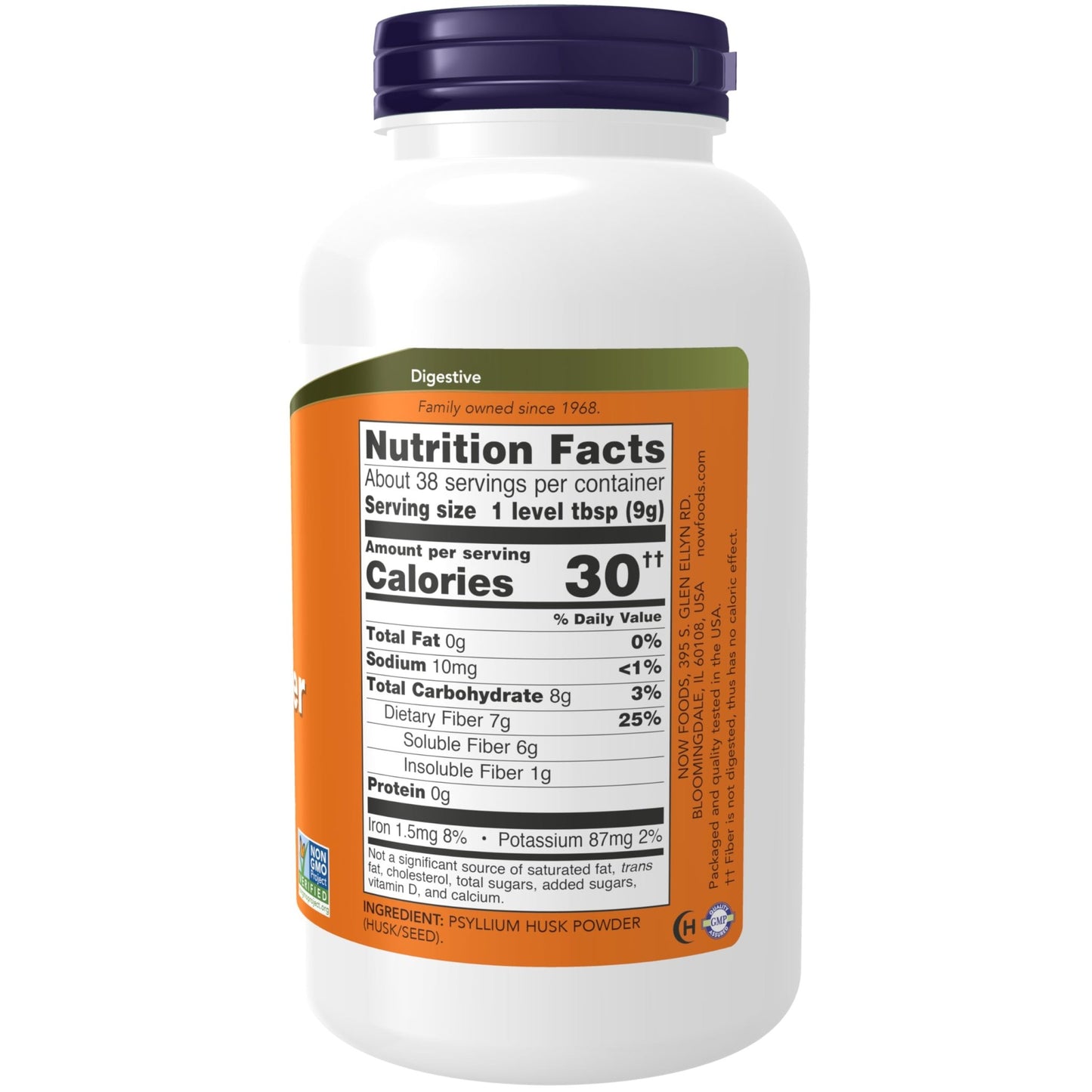 NOW Psyllium Husk Powder Soluble Fiber, 12oz/340g Exp 07/2026 - Ome's Beauty Mart