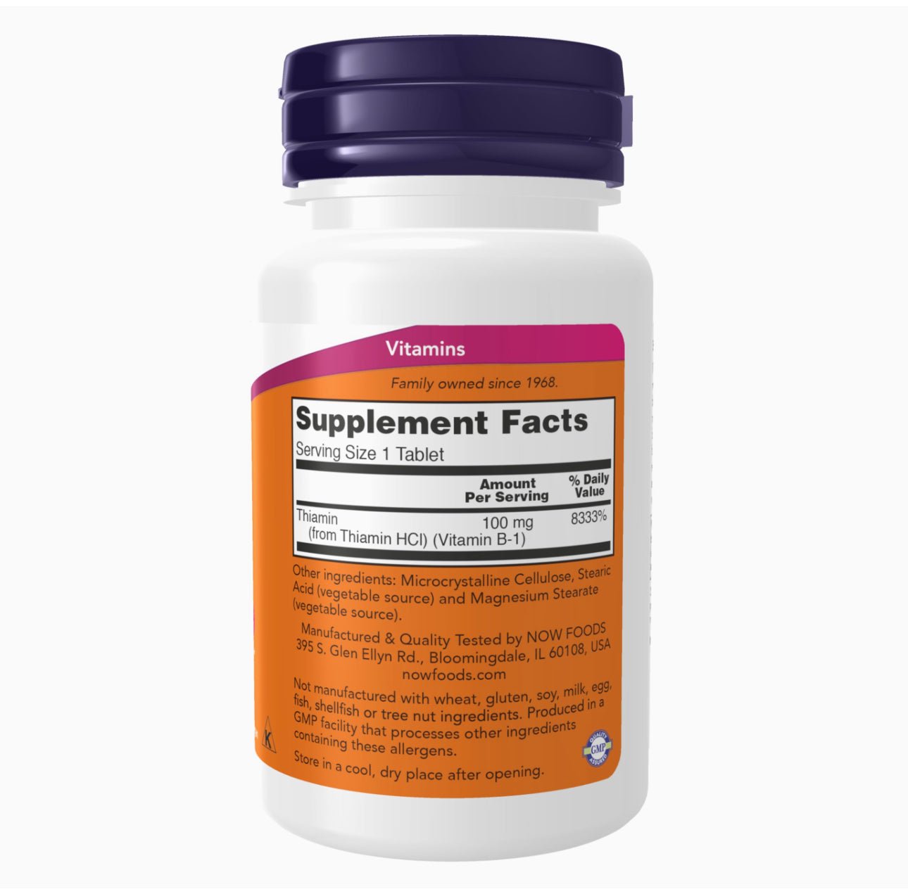 NOW Vitamin B-1 (Thiamin) 100 mg | Energy Production and Nervous System Health | 100 Tablets - Ome's Beauty Mart