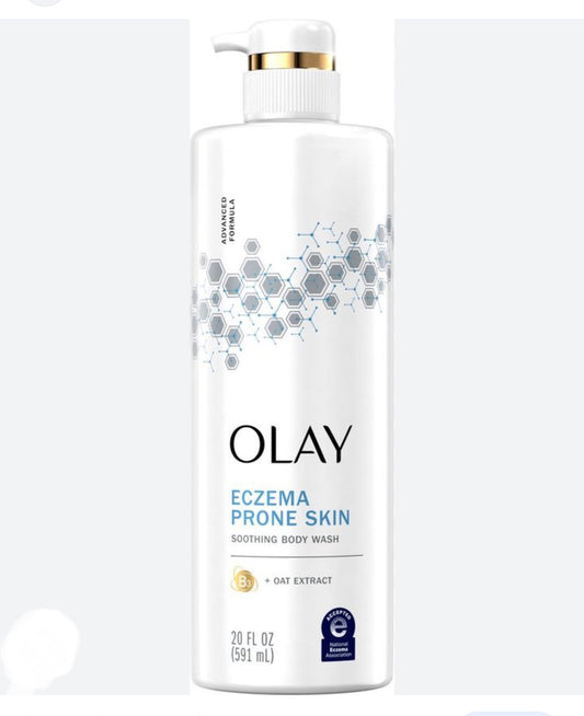 Olay Soothing Body Wash for Sensitive Skin -Eczema Prone Skin with Oat Extract, 20 fl oz - 591 ml - Ome's Beauty Mart