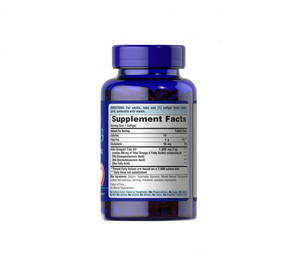 Puritans Pride Omega-3 Fish Oil Rapid Release Softgels, 1000 Mg, 100 Ct - Ome's Beauty Mart