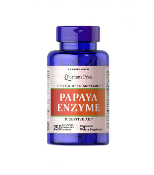 Puritan's Pride Papaya Enzyme-250 Chewables - Ome's Beauty Mart