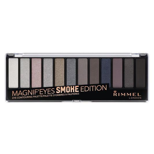 RIMMEL MAGNIF'EYES EYE PALETTE, 003 GRUNGE GLAMOUR, SMOKE EDITION - Ome's Beauty Mart