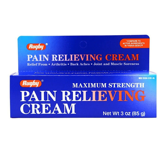 Rugby Maximum Strength Pain Relieving Cream | Similar to Thera-gesic| 3oz/85g Exp 07/2025 - Ome's Beauty Mart
