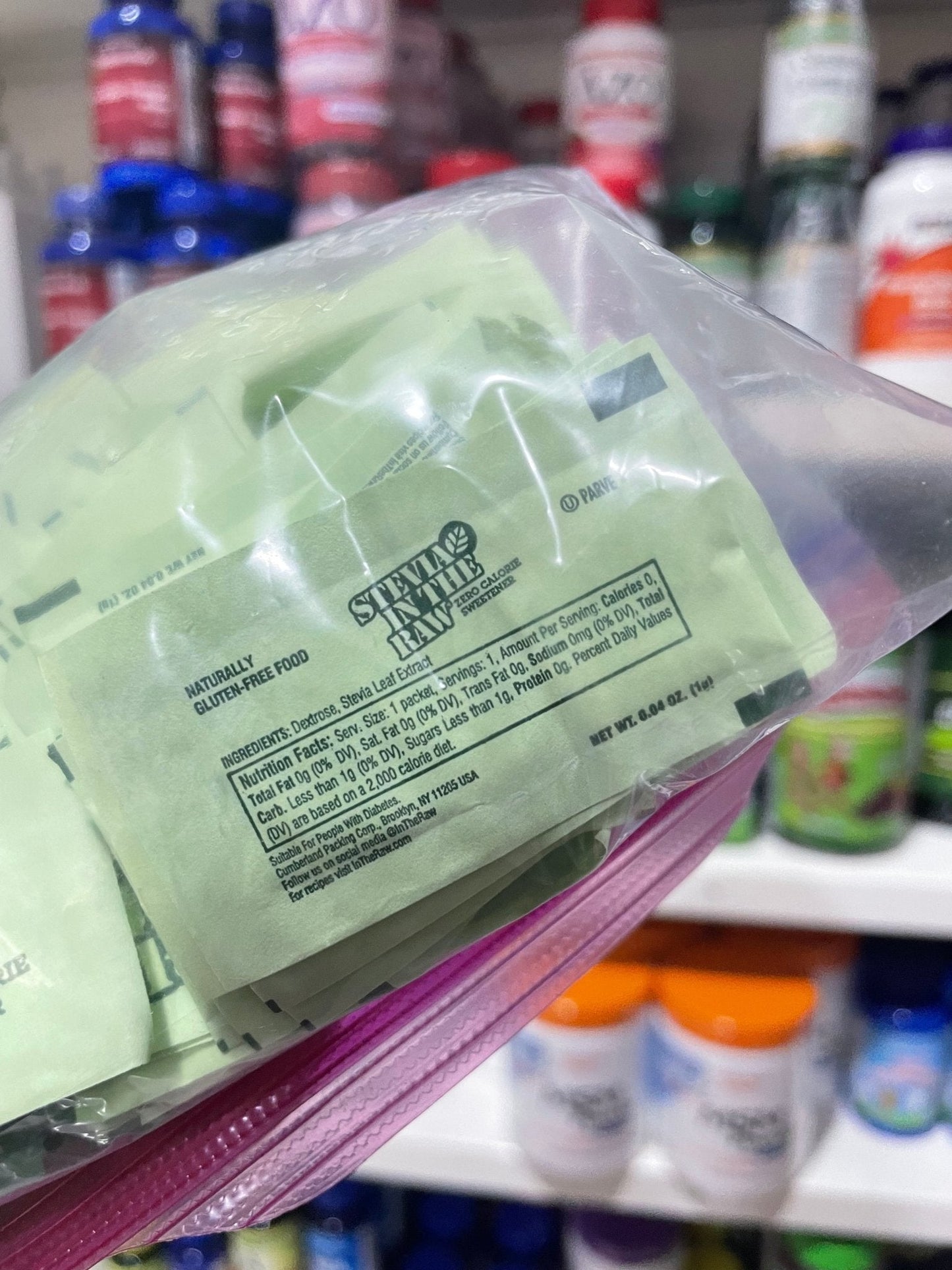 Stevia In The Raw :Plant Based -Sugar Substitute, Sugar-Free Sweetener Suitable For Diabetics. 100 packets - Ome's Beauty Mart
