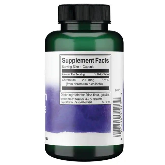 Swanson Chromium Picolinate 200 Capsules - Ome's Beauty Mart