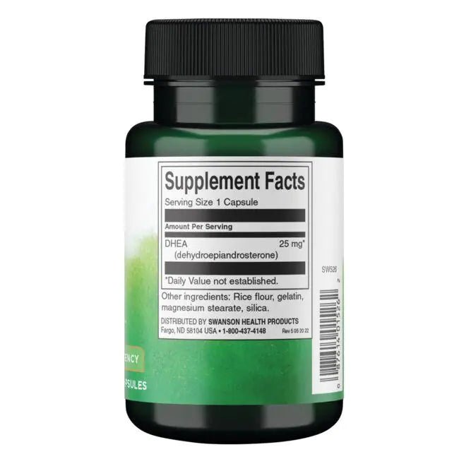 Swanson DHEA (dehydroepiandrosterone) 25mg- High Potency- Capsules - Ome's Beauty Mart