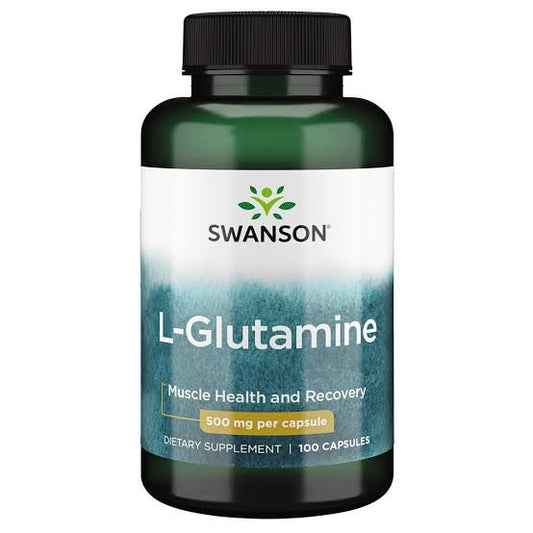 Swanson L-Glutamine 500mg 100 capsules - Ome's Beauty Mart
