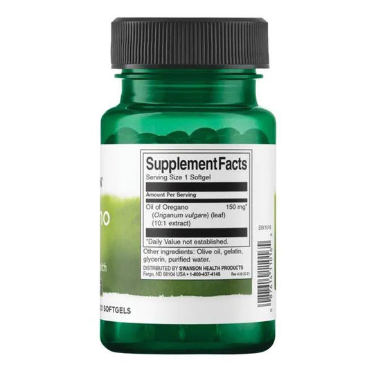Swanson Oregano Oil 10:1 Extract 150mg 120 Softgels - Ome's Beauty Mart
