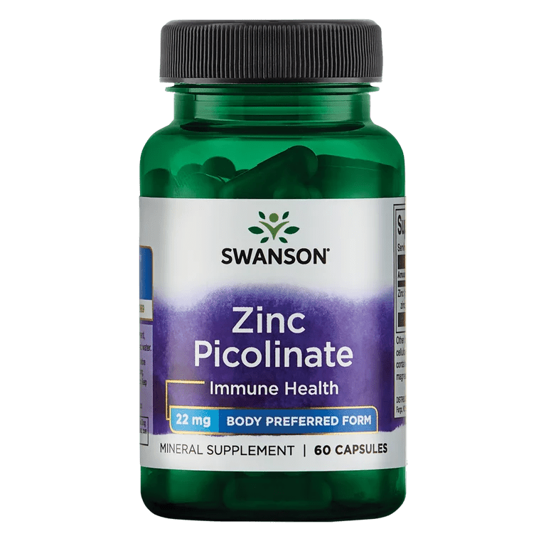 Swanson Zinc Picolinate 22mg 60 Capsules - Ome's Beauty Mart