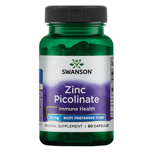 Swanson Zinc Picolinate 22mg 60 Capsules - Ome's Beauty Mart