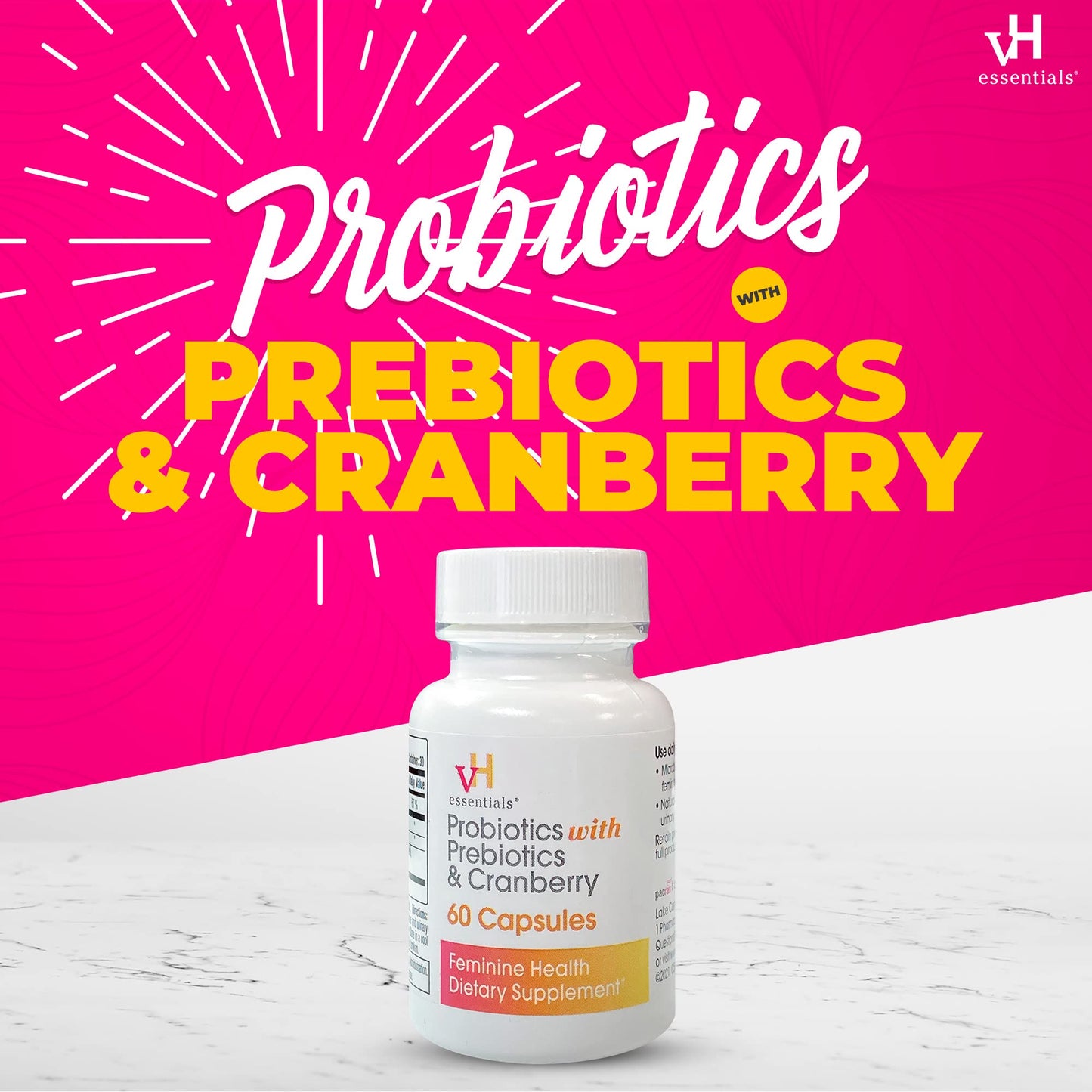 VH Essential Probiotics With Prebiotics & Cranberry Capsules - 60 Capsules - Ome's Beauty Mart
