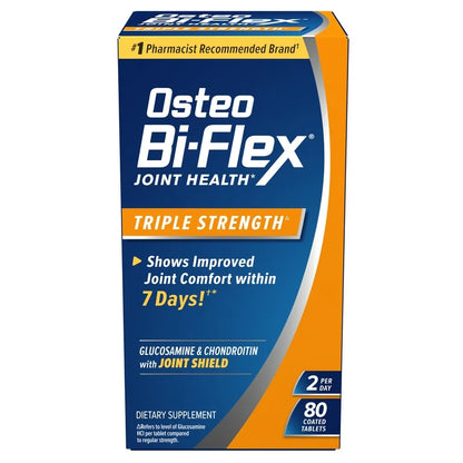 Osteo Bi-Flex Triple Strength, Glucosamine Chondroitin MSM Complex with Vitamin C | For Joint Health Support |  80 Coated Tablets; Exp 07/2026