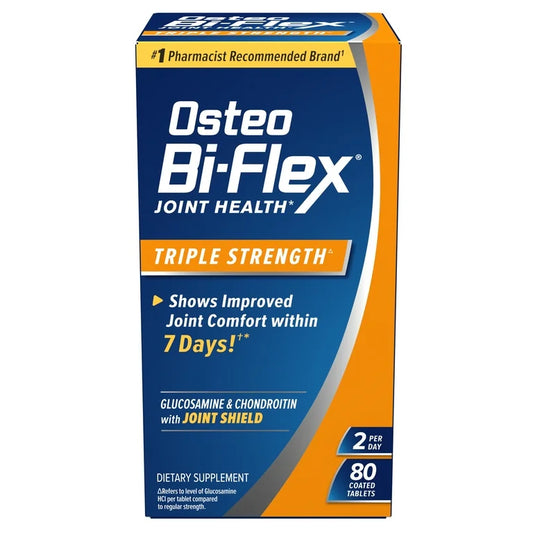 Osteo Bi-Flex Triple Strength, Glucosamine Chondroitin MSM Complex with Vitamin C | For Joint Health Support |  80 Coated Tablets; Exp 07/2026