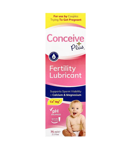 CONCEIVE PLUS Fertility Lubricant | Supports Sperm Viability | Fertility Friendly | For Use By Couples Trying To Get Pregnant | Mimics Fertile Fluids | 𝐌𝐮𝐥𝐭𝐢-𝐔𝐬𝐞 𝐓𝐮𝐛𝐞 - 𝟕𝟓𝐦𝐥; Exp 02/2028
