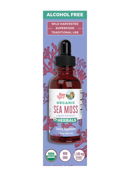 MaryRuth's Sea Moss Liquid Drops | Organic Irish Moss Chondrus Crispus, | Sugar Free, Unflavored | 30ml; Exp 06/2027