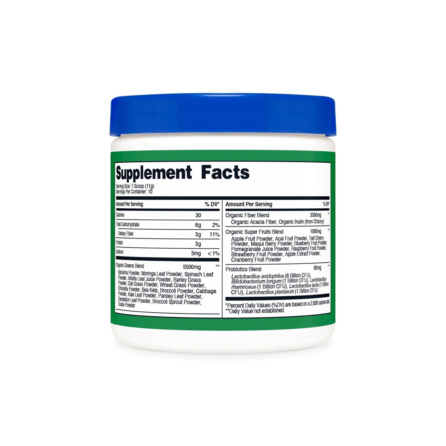 Nutricost Organic Super Greens Powder | 10 Servings | Superfood Drink Mix | Unflavored ~ 3.7oz/103g; Exp 04/2027
