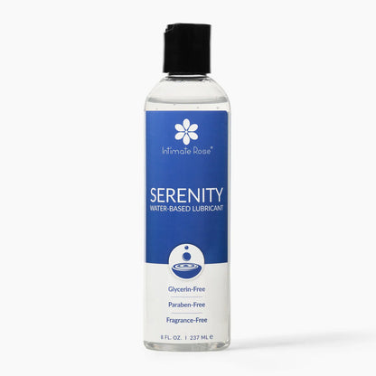 Intimate Rose Serenity Water-Based Personal Lubricant | Lube for Penile/Vaginal Application | Long Lasting & Non-Staining | 8 fl.oz/237ml; Exp 02/2029