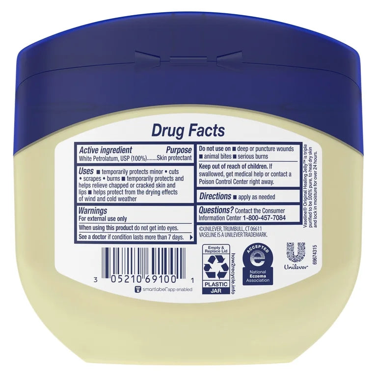 Vaseline Original Healing Jelly | Formerly Blue Seal| Skin Care For Dry Skin and Eczema Relief Original | 100% Pure Petroleum Jelly | 13oz (368g)