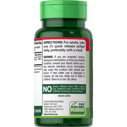 Nature's Truth Vitamin D3 1000 IU | 250 Softgels Exp 03/2027