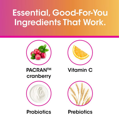VH Essentials Probiotics With Prebiotics & Cranberry | For pH Balance, Vagina Odor Control, UTI Prevention & Improved Gut Health | 120 Capsules; Exp 01/2028