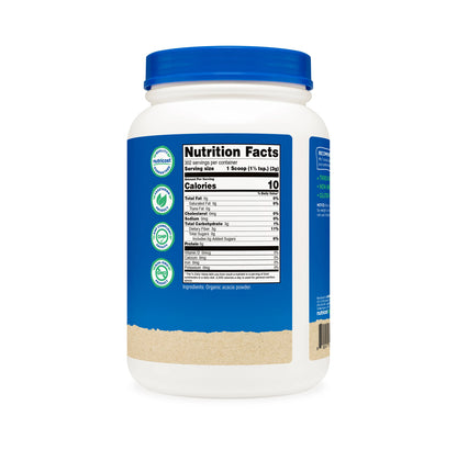 Nutricost Pure Organic Acacia Fiber Powder | 302 Servings | Prebiotic Fibre | Promotes Healthy Microflora in The Digestive System | Assists With Occasional Constipation | 2 Lb/907g; Exp 01/2028