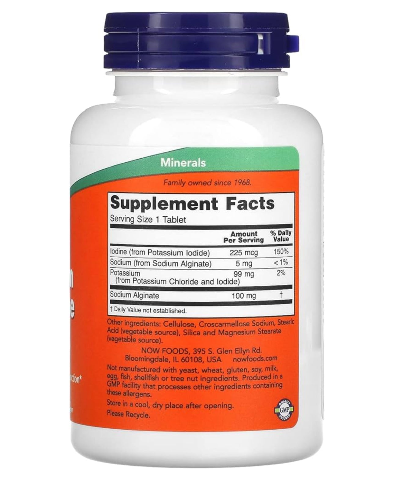 NOW Potassium Plus Iodine | Potassium Iodide | Supports Electrolyte Balance & Healthy Thyroid Function | 180 Tablets; Exp 02/2030