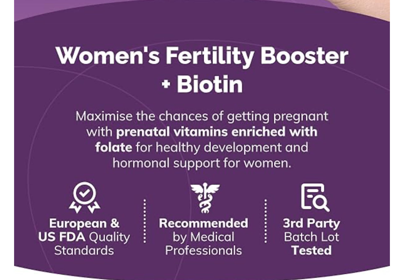 CONCEIVE PLUS Women's Fertility Support | Conception Prenatal Supplements for Her | Aids Hormonal Balance & Regular Cycles | With 23 Fertility Boosting Ingredients | 60 Capsules; Exp 08/2028 *New look