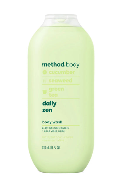 Method Daily Zen Body Wash | Cucumber, Seaweed & Green Tea | 18oz/532ml