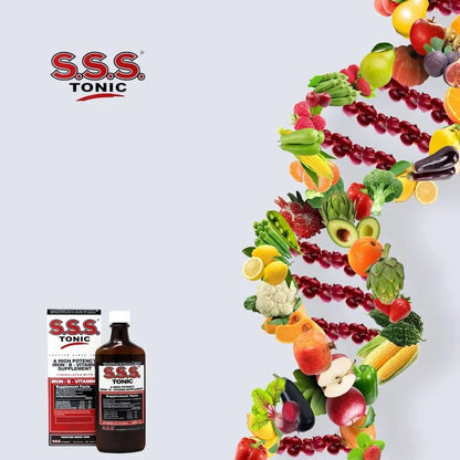 S.S.S. Tonic - Iron and Vitamins B1, B2 & B3 | Liquid with 12% Alcohol | 10 fl.oz (300ml); Exp 05/2028