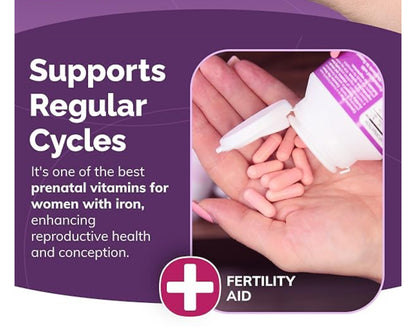 CONCEIVE PLUS Women's Fertility Support | Conception Prenatal Supplements for Her | Aids Hormonal Balance & Regular Cycles | With 23 Fertility Boosting Ingredients | 60 Capsules; Exp 08/2028 *New look