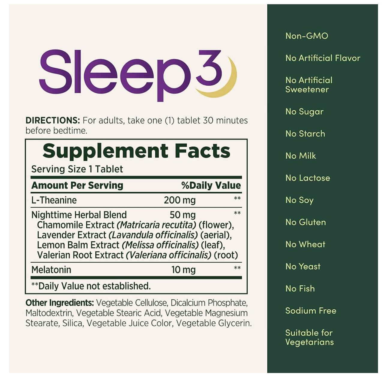 Nature's Bounty Gold Series Sleep3 Maximum Strength Melatonin 10mg | 100% Drug Free Sleep Aid | L-Theanine & Nighttime Herbal Blend; Chamomile, Lemon Balm, Lavender, Valerian Root | Time Release Technology | 30 Tri-Layered Tablets; Exp 10/2025