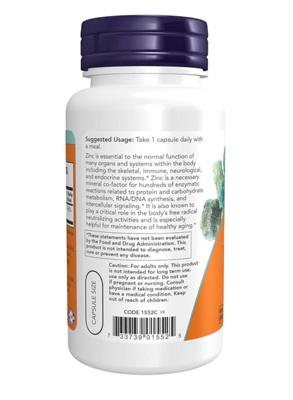 NOW Zinc Picolinate 50mg | Supports Enzyme Functions & Hormone Balance | Immune Support | 120 Capsules; Exp 06/2031