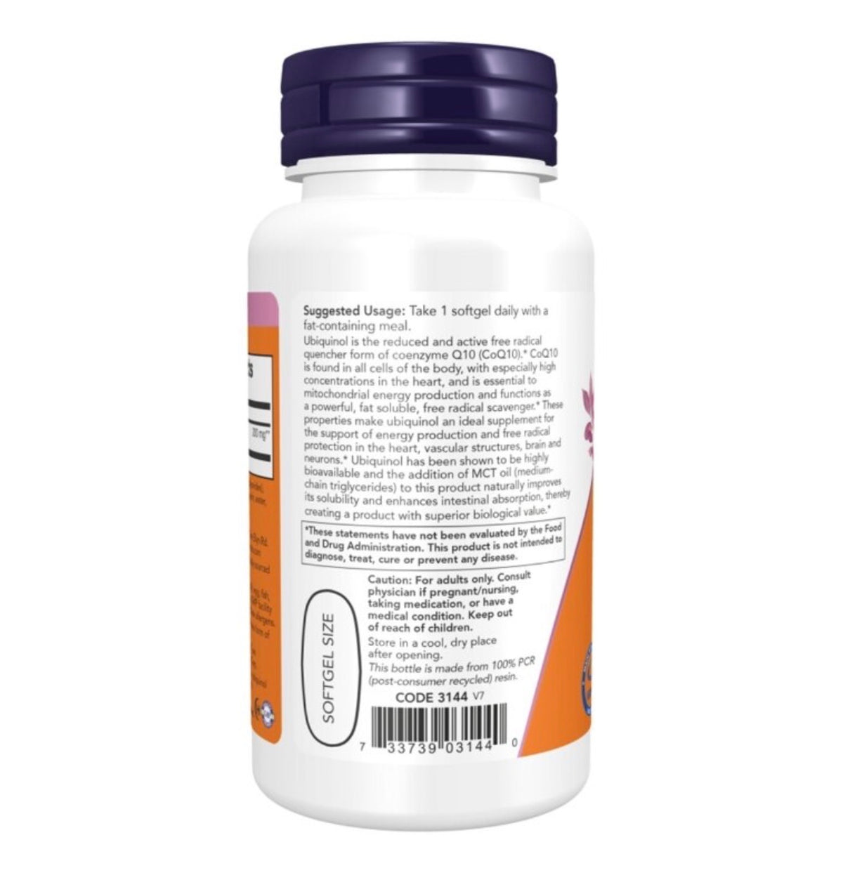 NOW Extra Strength Ubiquinol 200 mg | High Bioavailability ~ Active Form of CoQ10 | Supports Cardiovascular Health | 60 Softgels; Exp 06/2029