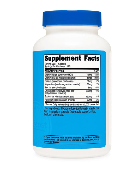 Nutricost Electrolyte Complex - 8 Hydrating Electrolytes | Advanced Hydration with Vitamins |  120 Capsules; Exp 07/2028