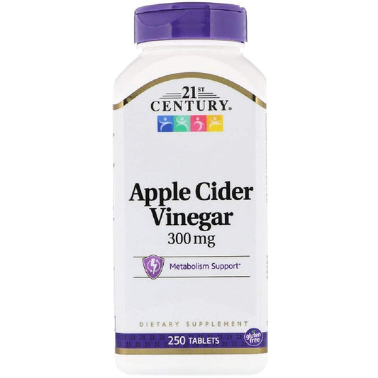 21st Century Apple Cider Vinegar 300mg | Weight Management | 250 Tablets Exp 03/2027