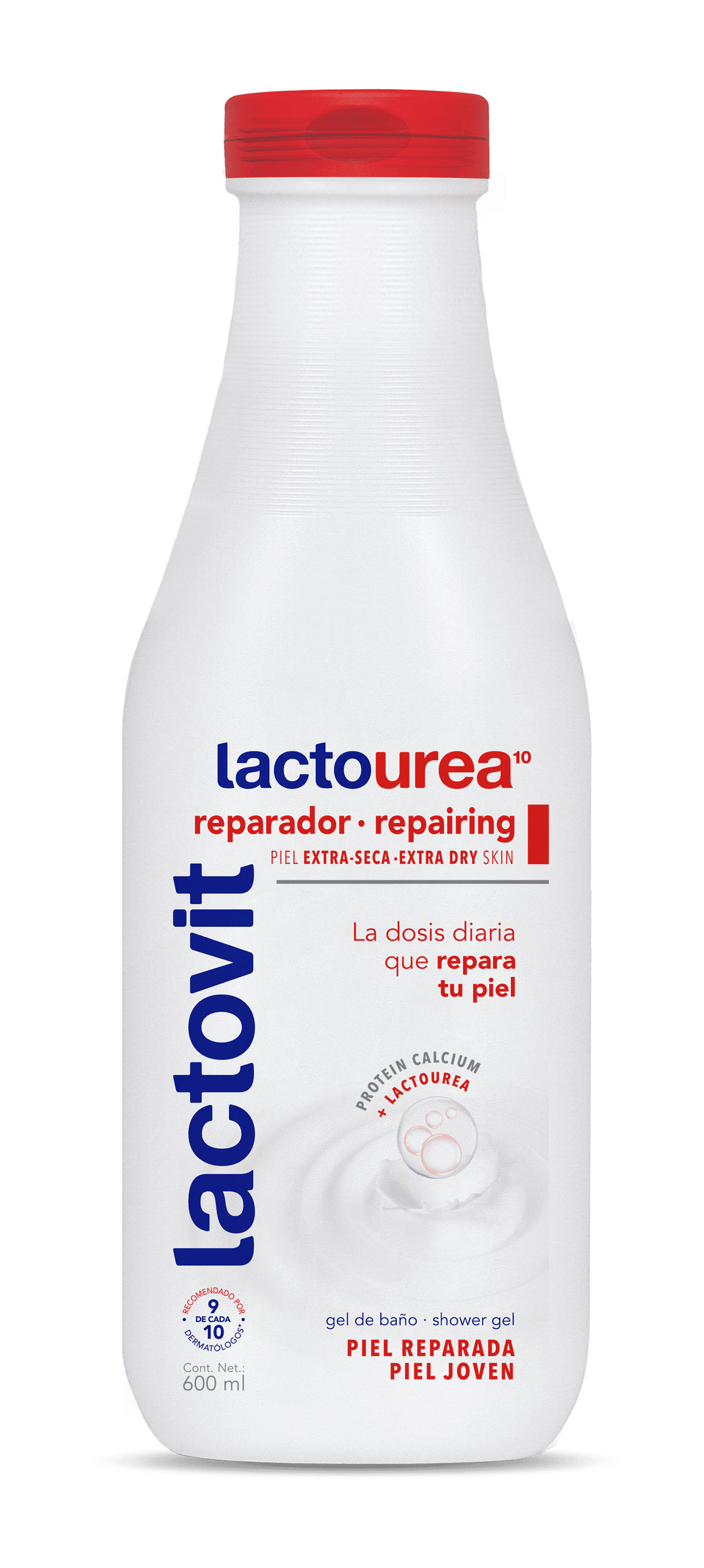Lactovit Lactourea Repairing Body Wash | Exfoliating Body Wash for Glowing Skin | 20.3oz/600ml
