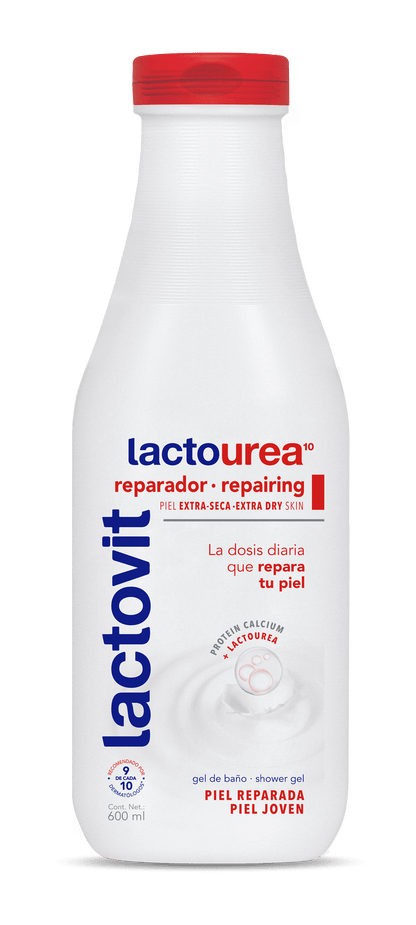Lactovit Lactourea Repairing Body Wash | Exfoliating Body Wash for Glowing Skin | 20.3oz/600ml