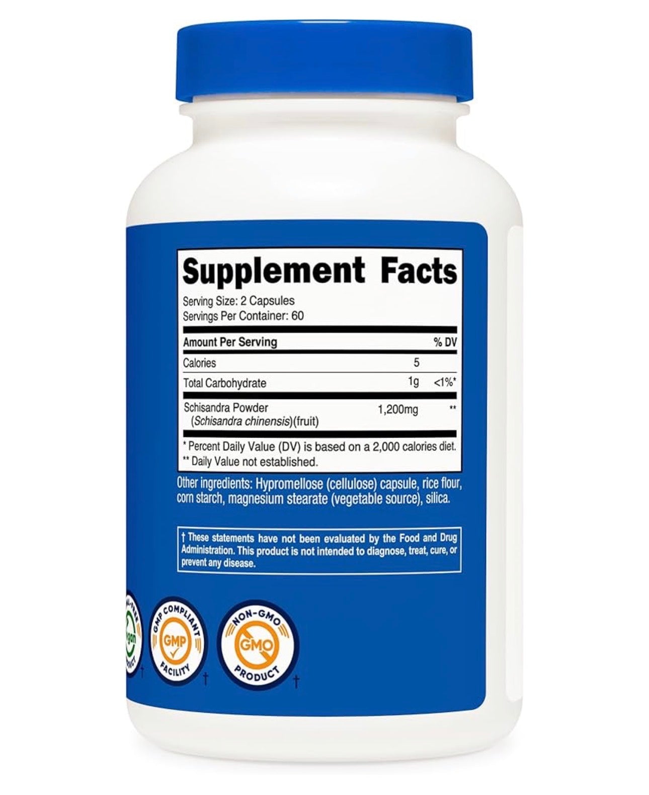 Nutricost Schisandra 1,200mg | Schizandra | Adaptogen | Fights Fatigue | Stress Support | 120 Capsules; Exp 12/2028