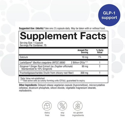 Youtheory 2x Action Probiotic | GLP-1 Support | Addresses Nutritional Gaps When on GLP-1 or When Reducing Calories | 75 Capsules; Exp 03/2027
