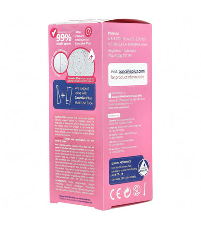 CONCEIVE PLUS  Fertility Lubricant | Supports Sperm Viability | Fertility Friendly | For Use By Couples Trying To Get Pregnant | Mimics Fertile Fluids | 𝐏𝐫𝐞-𝐅𝐢𝐥𝐥𝐞𝐝 𝐀𝐩𝐩𝐥𝐢𝐜𝐚𝐭𝐨𝐫𝐬 - 𝟖 𝐩𝐚𝐜𝐤 𝐱 𝟒𝐠; Exp 01/2028