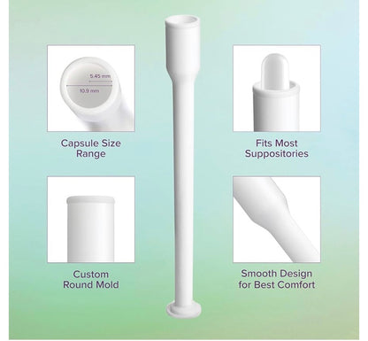 Vaginal Suppository Applicator - Fits Most Boric Acid Suppositories & Vaginal Suppository | ❌Does not contain Boric Acid 👉🏽Contains 15 Applicators ONLY